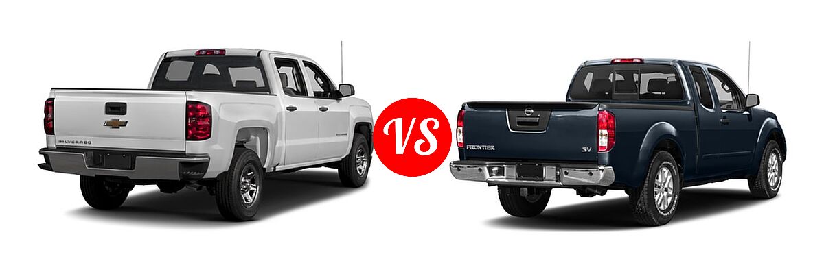 2017 Chevrolet Silverado 1500 Pickup LS vs. 2017 Nissan Frontier Pickup SV - Rear Right Comparison