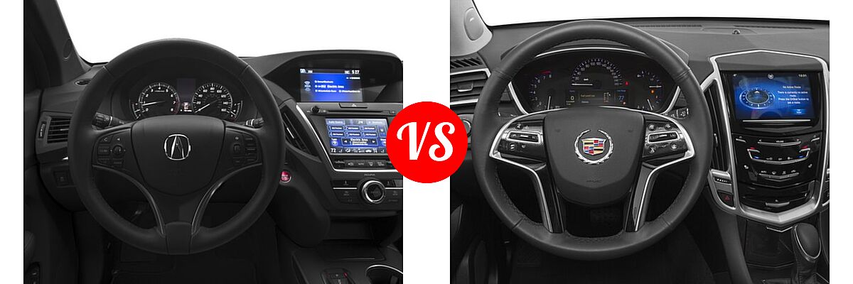 2016 Acura MDX SUV SH-AWD 4dr vs. 2016 Cadillac SRX SUV Luxury Collection / Performance Collection / Premium Collection - Dashboard Comparison