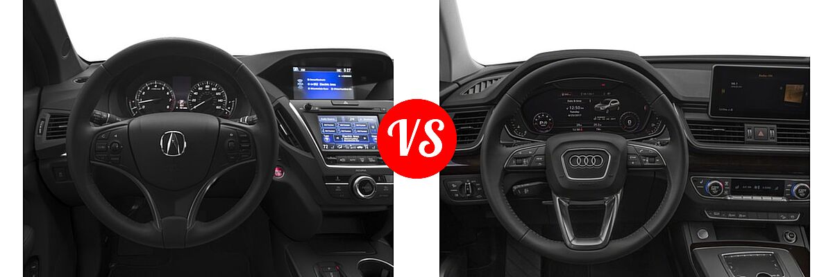 2016 Acura MDX SUV SH-AWD 4dr vs. 2018 Audi Q5 SUV Premium / Premium Plus / Prestige - Dashboard Comparison