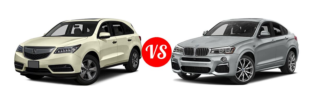 2016 Acura MDX SUV SH-AWD 4dr vs. 2016 BMW X4 M40i SUV M40i - Front Left Comparison