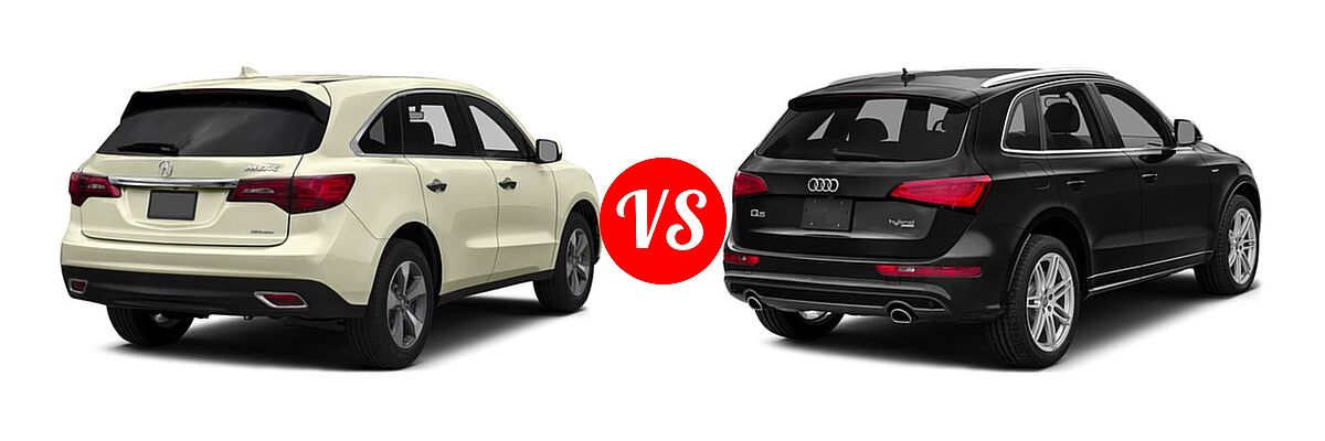 2016 Acura MDX SUV SH-AWD 4dr vs. 2016 Audi Q5 SUV Hybrid Prestige Hybrid - Rear Right Comparison