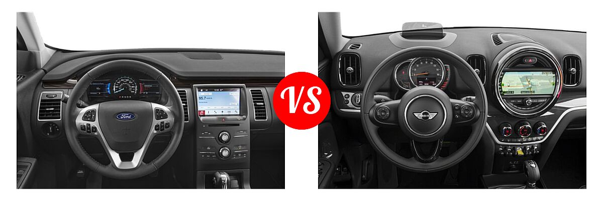 2019 Ford Flex Wagon Limited / Limited EcoBoost / SE / SEL vs. 2019 MINI Countryman Wagon PHEV Cooper S E - Dashboard Comparison