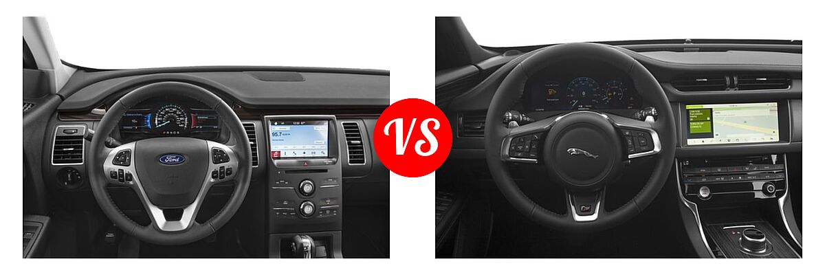 2019 Ford Flex Wagon Limited / Limited EcoBoost / SE / SEL vs. 2019 Jaguar XF Wagon Prestige / S - Dashboard Comparison