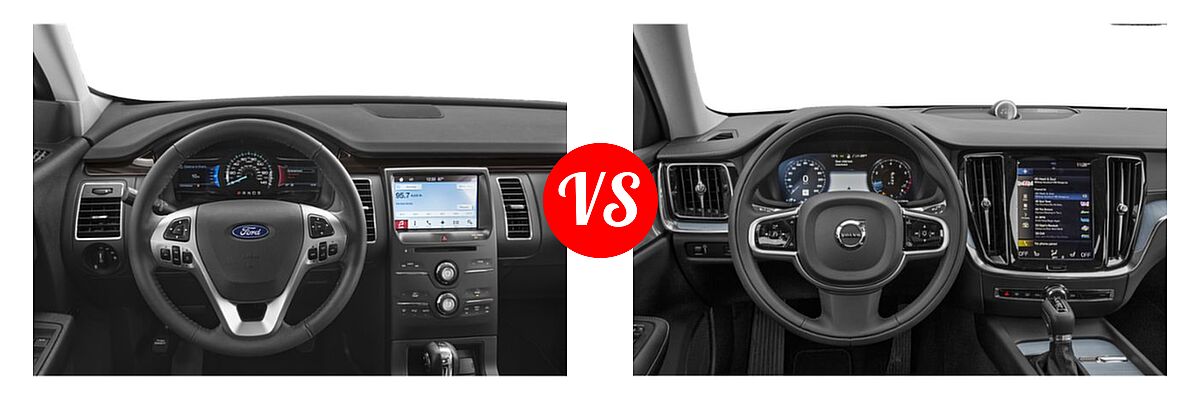 2019 Ford Flex Wagon Limited / Limited EcoBoost / SE / SEL vs. 2019 Volvo V60 Wagon Inscription / Momentum / R-Design - Dashboard Comparison