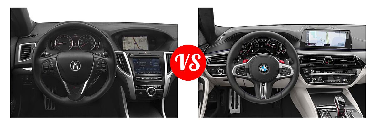 2019 Acura TLX Sedan w/A-SPEC Pkg / w/Technology Pkg vs. 2019 BMW M5 Sedan Competition / Sedan - Dashboard Comparison