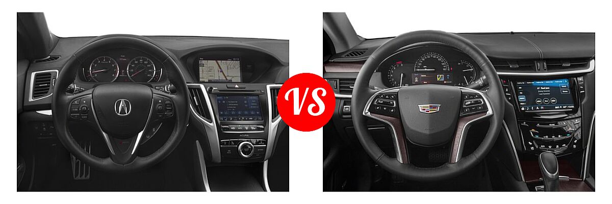 2019 Acura TLX Sedan w/A-SPEC Pkg / w/Technology Pkg vs. 2019 Cadillac XTS Sedan 4dr Sdn FWD / Livery Package / Luxury / Platinum / Platinum V-Sport / Premium Luxury - Dashboard Comparison