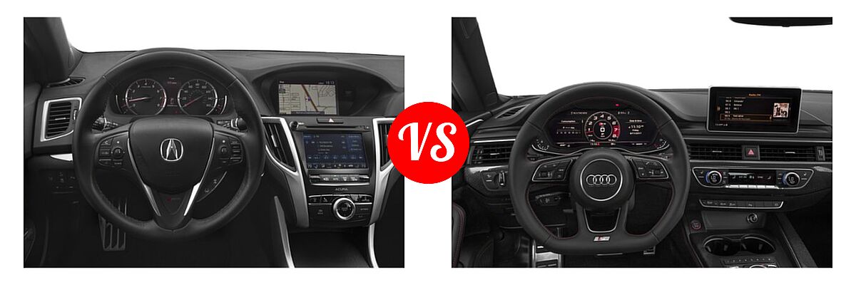 2019 Acura TLX Sedan w/A-SPEC Pkg / w/Technology Pkg vs. 2019 Audi S5 Sedan Premium / Premium Plus / Prestige - Dashboard Comparison