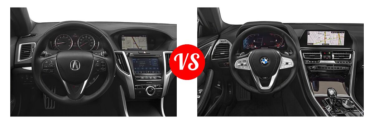 2019 Acura TLX Sedan w/A-SPEC Pkg / w/Technology Pkg vs. 2022 BMW 8 Series Sedan 840i - Dashboard Comparison