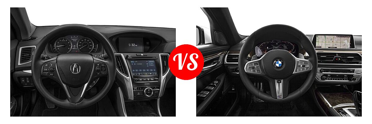 2019 Acura TLX Sedan w/Advance Pkg vs. 2021 BMW 7 Series Sedan 750i xDrive - Dashboard Comparison