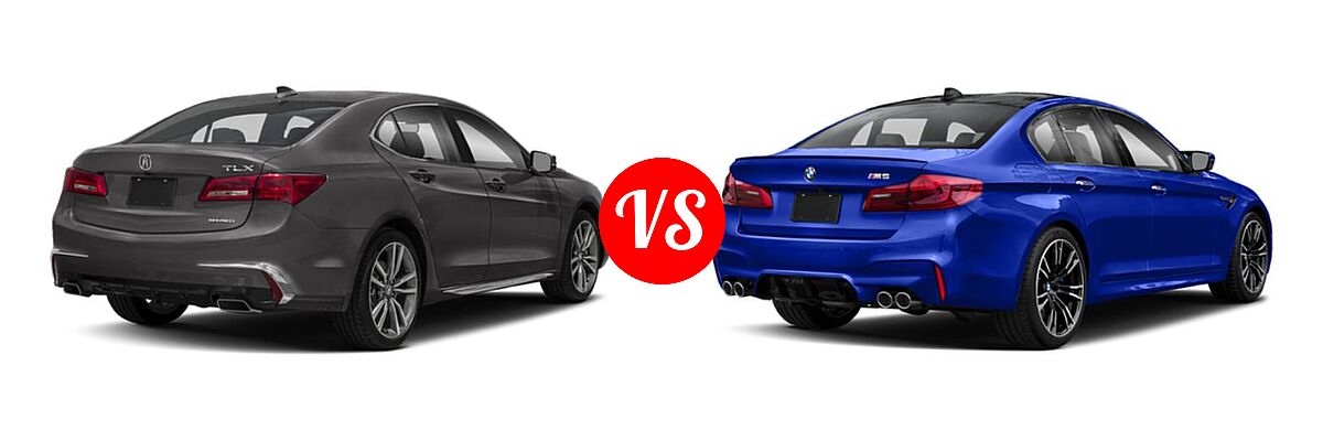 2019 Acura TLX Sedan w/Advance Pkg vs. 2019 BMW M5 Sedan Competition / Sedan - Rear Right Comparison