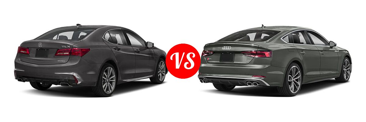 2019 Acura TLX Sedan w/Advance Pkg vs. 2019 Audi S5 Sedan Premium / Premium Plus / Prestige - Rear Right Comparison