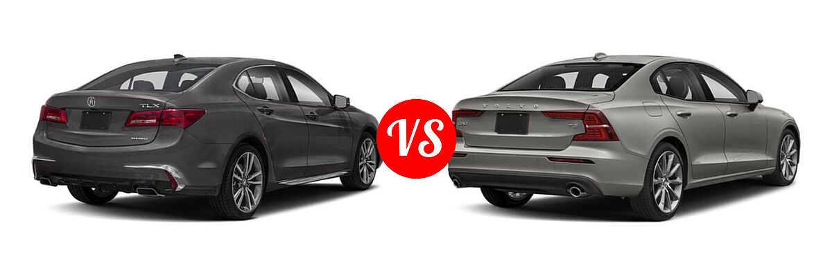2019 Acura TLX Sedan w/Advance Pkg vs. 2021 Volvo S60 Sedan Inscription / Momentum - Rear Right Comparison