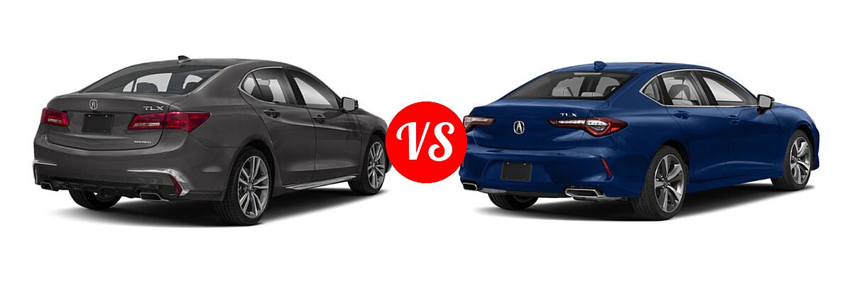2019 Acura TLX Sedan w/Advance Pkg vs. 2022 Acura TLX Sedan w/Advance Package - Rear Right Comparison