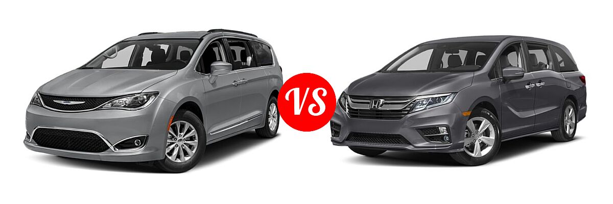2019 Chrysler Pacifica Minivan Limited / Touring L / Touring L Plus / Touring Plus vs. 2019 Honda Odyssey Minivan EX - Front Left Comparison