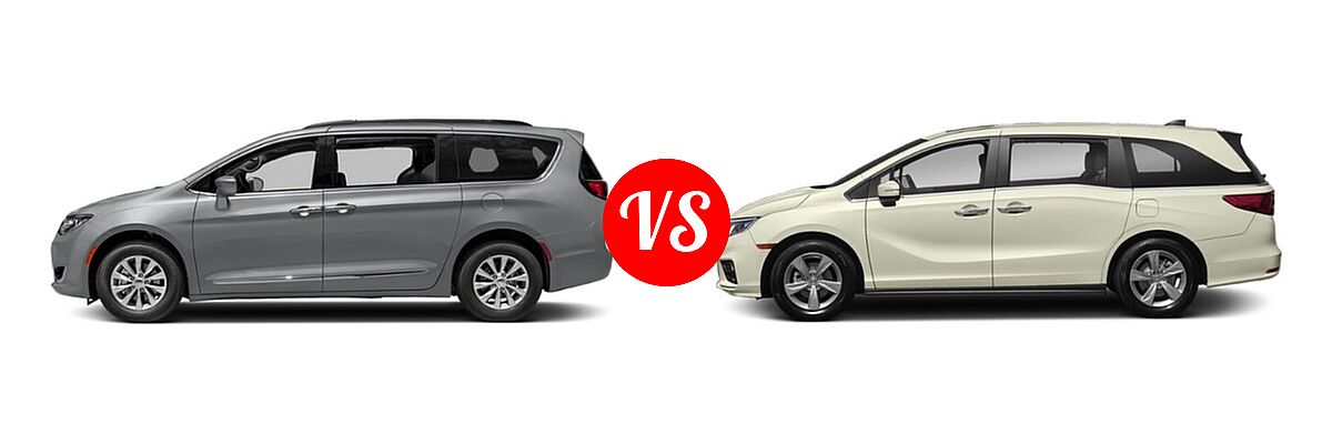 2019 Chrysler Pacifica Minivan Limited / Touring L / Touring L Plus / Touring Plus vs. 2019 Honda Odyssey Minivan EX-L - Side Comparison