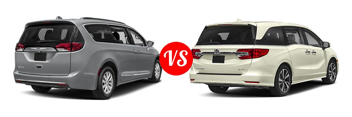 2019 Chrysler Pacifica Minivan Limited / Touring L / Touring L Plus / Touring Plus vs. 2019 Honda Odyssey Minivan Elite - Rear Right Comparison