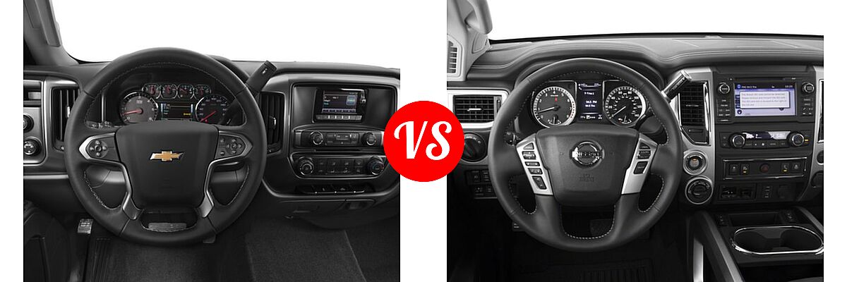2017 Chevrolet Silverado 2500HD Pickup LT vs. 2017 Nissan Titan Pickup PRO-4X - Dashboard Comparison