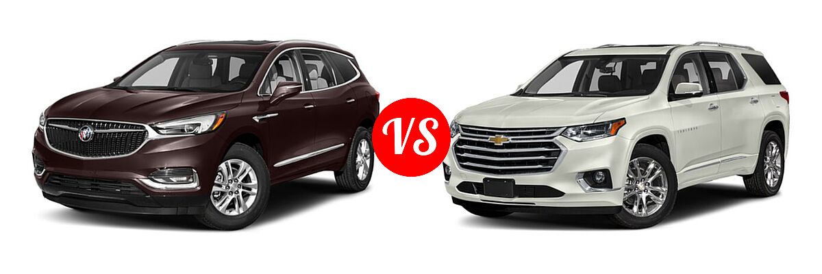 2019 Buick Enclave SUV Avenir / Essence / Preferred / Premium vs. 2019 Chevrolet Traverse SUV High Country / Premier - Front Left Comparison