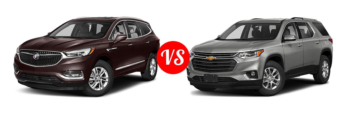 2019 Buick Enclave SUV Avenir / Essence / Preferred / Premium vs. 2019 Chevrolet Traverse SUV LT Cloth / LT Leather / RS - Front Left Comparison