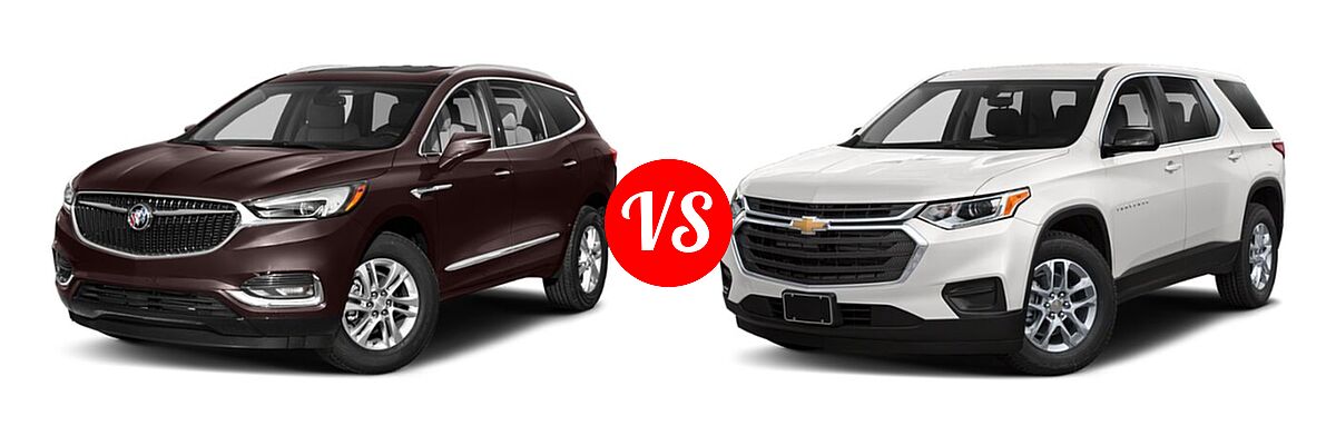 2019 Buick Enclave SUV Avenir / Essence / Preferred / Premium vs. 2019 Chevrolet Traverse SUV L / LS - Front Left Comparison