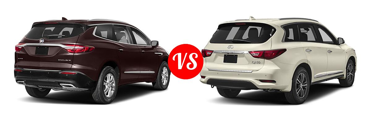 2019 Buick Enclave SUV Avenir / Essence / Preferred / Premium vs. 2019 Infiniti QX60 SUV LUXE / PURE - Rear Right Comparison