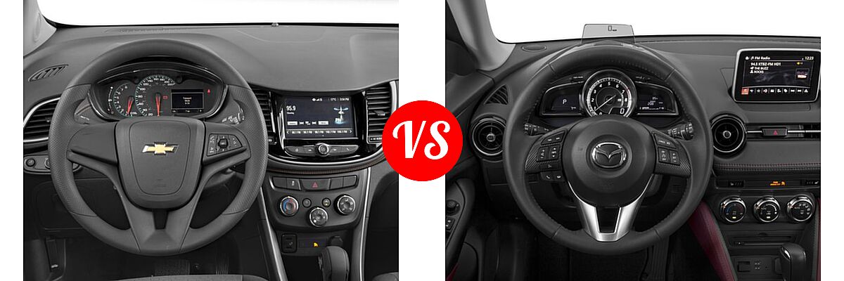 2017 Chevrolet Trax SUV LS vs. 2017 Mazda CX-3 SUV Grand Touring - Dashboard Comparison