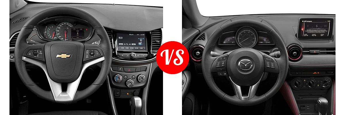 2017 Chevrolet Trax SUV LT vs. 2017 Mazda CX-3 SUV Touring - Dashboard Comparison