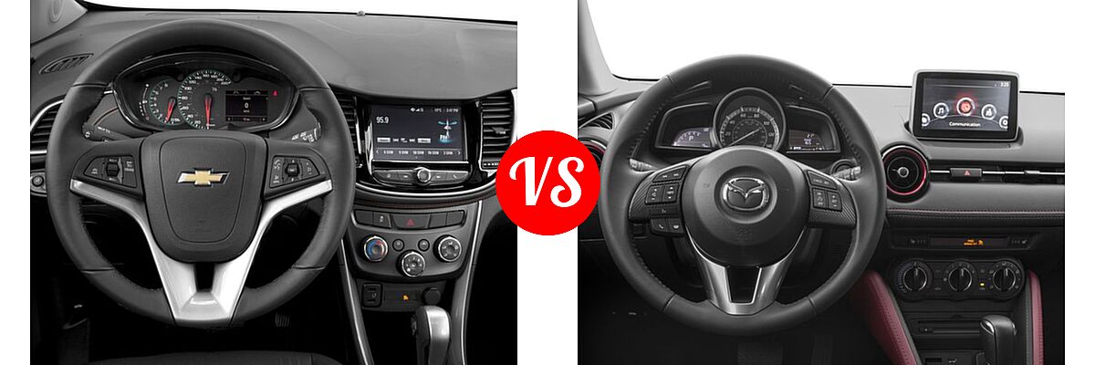 2017 Chevrolet Trax SUV LT vs. 2017 Mazda CX-3 SUV Touring - Dashboard Comparison