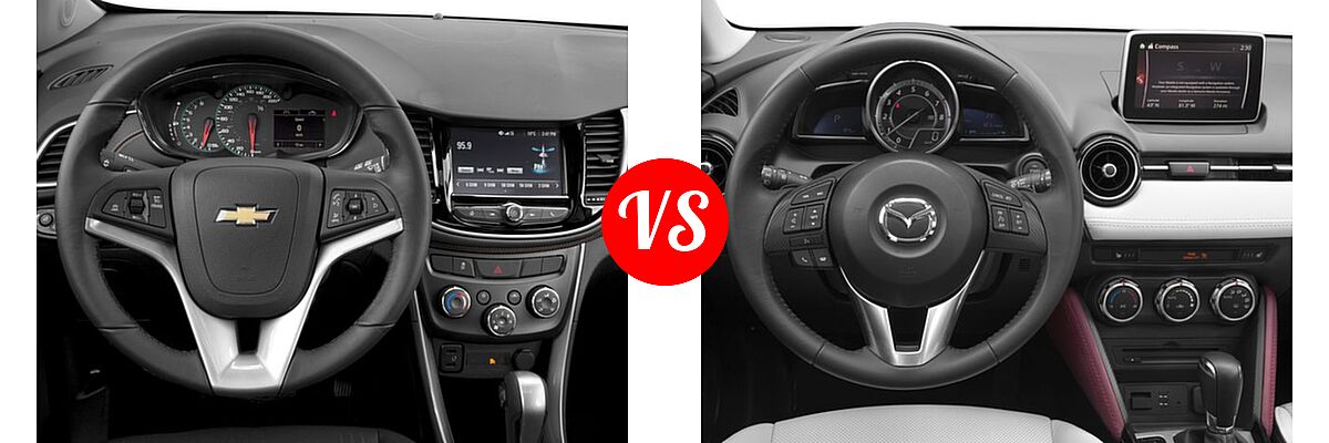 2017 Chevrolet Trax SUV LT vs. 2017 Mazda CX-3 SUV Grand Touring - Dashboard Comparison