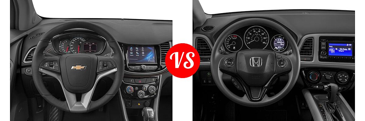 2017 Chevrolet Trax SUV Premier vs. 2017 Honda HR-V SUV LX - Dashboard Comparison