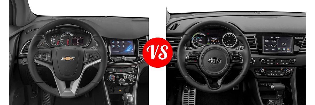 2017 Chevrolet Trax SUV Premier vs. 2017 Kia Niro SUV EX / FE / LX / Touring - Dashboard Comparison