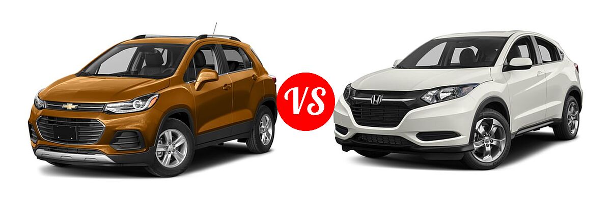 2017 Chevrolet Trax SUV LT vs. 2017 Honda HR-V SUV LX - Front Left Comparison