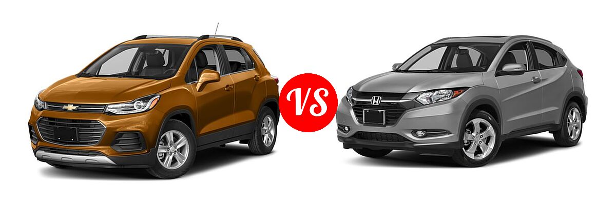 2017 Chevrolet Trax SUV LT vs. 2017 Honda HR-V SUV EX-L Navi - Front Left Comparison