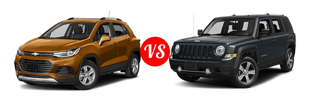 2017 Chevrolet Trax SUV LT vs. 2017 Jeep Patriot SUV High Altitude / Latitude - Front Left Comparison