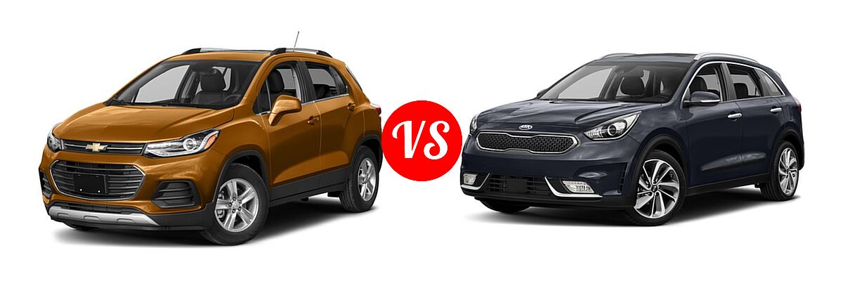 2017 Chevrolet Trax SUV LT vs. 2017 Kia Niro SUV EX / FE / LX / Touring - Front Left Comparison