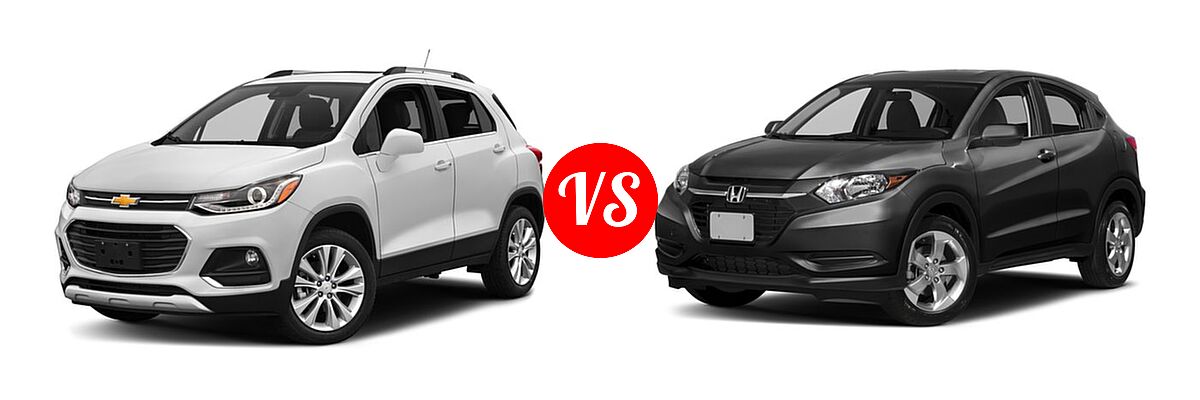 2017 Chevrolet Trax SUV Premier vs. 2017 Honda HR-V SUV LX - Front Left Comparison