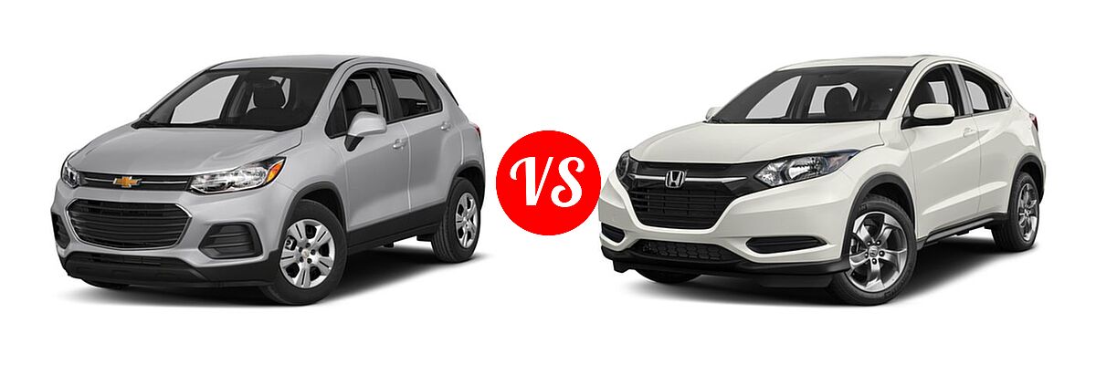 2017 Chevrolet Trax SUV LS vs. 2017 Honda HR-V SUV LX - Front Left Comparison