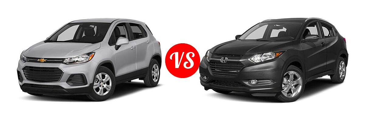 2017 Chevrolet Trax SUV LS vs. 2017 Honda HR-V SUV EX-L Navi - Front Left Comparison