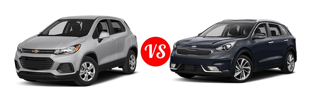 2017 Chevrolet Trax SUV LS vs. 2017 Kia Niro SUV EX / FE / LX / Touring - Front Left Comparison