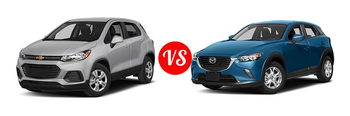 2017 Chevrolet Trax SUV LS vs. 2017 Mazda CX-3 SUV Sport - Front Left Comparison