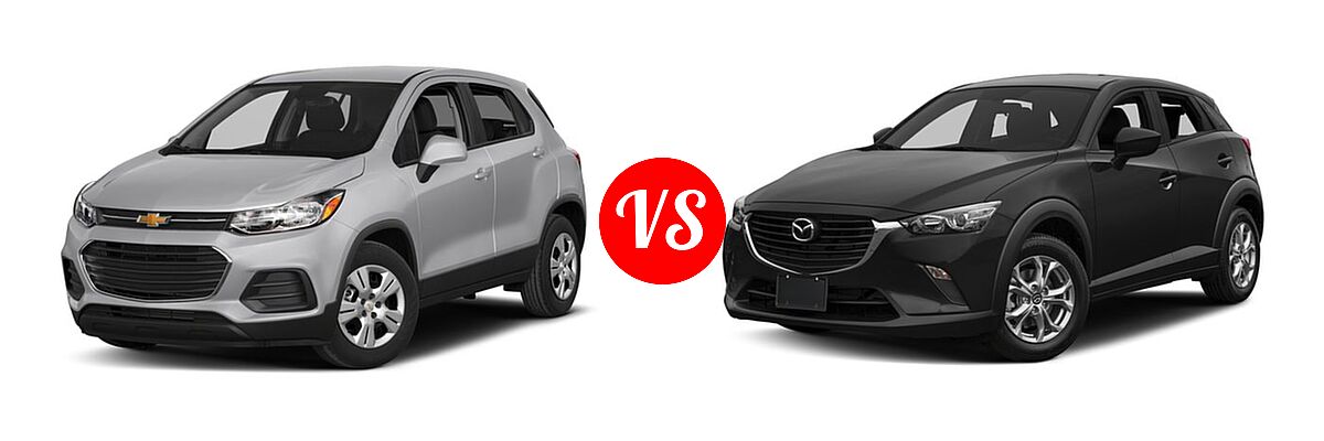 2017 Chevrolet Trax SUV LS vs. 2017 Mazda CX-3 SUV Sport - Front Left Comparison