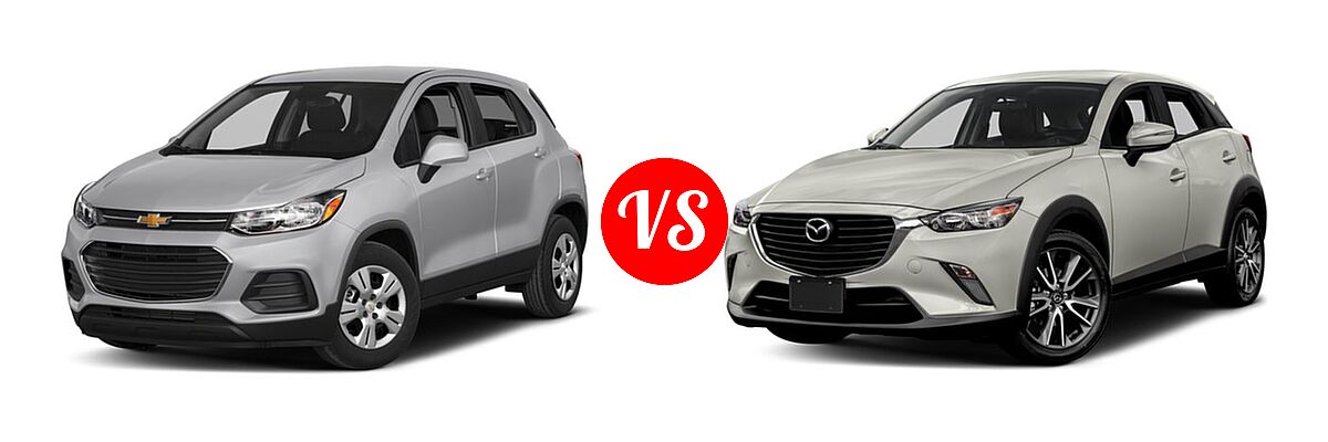 2017 Chevrolet Trax SUV LS vs. 2017 Mazda CX-3 SUV Touring - Front Left Comparison