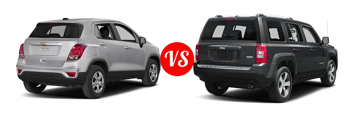 2017 Chevrolet Trax SUV LS vs. 2017 Jeep Patriot SUV High Altitude / Latitude - Rear Right Comparison