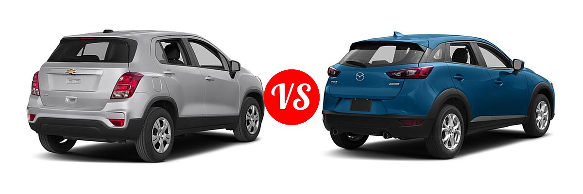 2017 Chevrolet Trax SUV LS vs. 2017 Mazda CX-3 SUV Sport - Rear Right Comparison