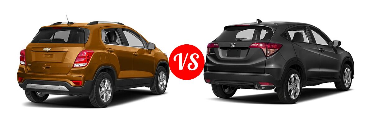 2017 Chevrolet Trax SUV LT vs. 2017 Honda HR-V SUV EX - Rear Right Comparison