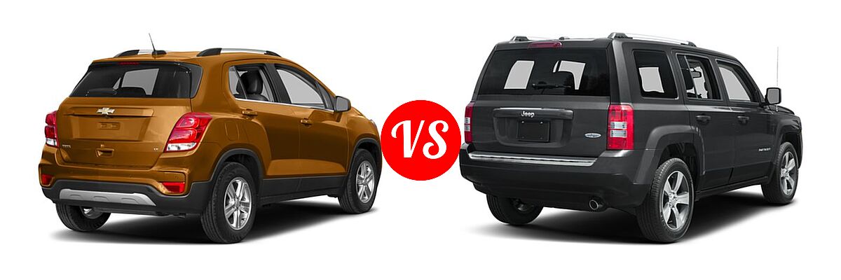 2017 Chevrolet Trax SUV LT vs. 2017 Jeep Patriot SUV High Altitude / Latitude - Rear Right Comparison