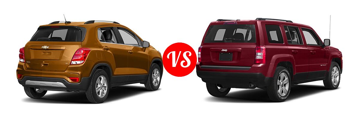 2017 Chevrolet Trax SUV LT vs. 2017 Jeep Patriot SUV 75th Anniversary Edition / Sport / Sport SE - Rear Right Comparison