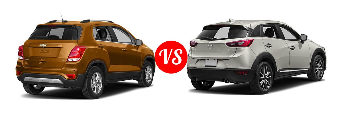 2017 Chevrolet Trax SUV LT vs. 2017 Mazda CX-3 SUV Grand Touring - Rear Right Comparison