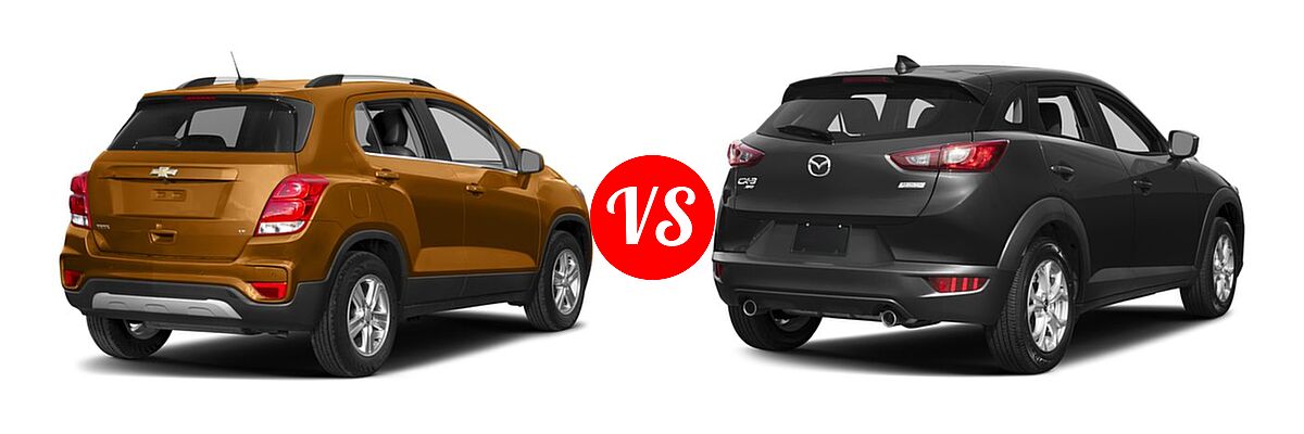 2017 Chevrolet Trax SUV LT vs. 2017 Mazda CX-3 SUV Sport - Rear Right Comparison