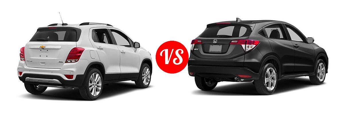 2017 Chevrolet Trax SUV Premier vs. 2017 Honda HR-V SUV LX - Rear Right Comparison